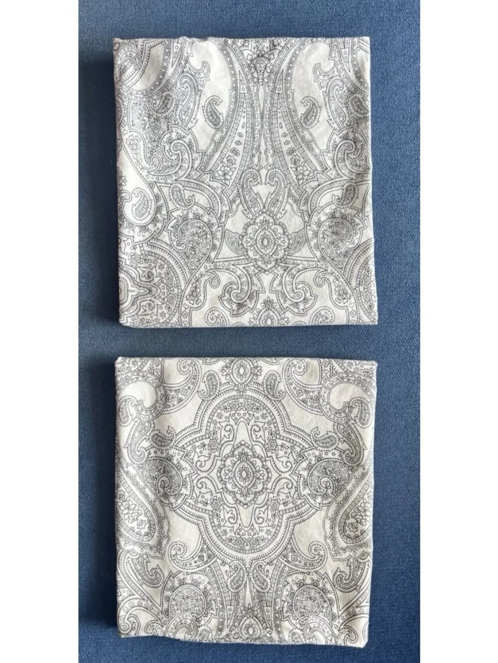 Ikea JATTEVALLMO Pillowcases KING Size Paisley Black White PAIR 80% Cotton NICE
